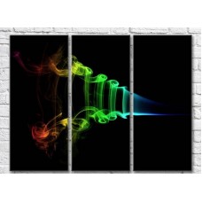 Картина Magic Color Multicolored smoke on a Black background (3499123)