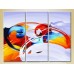 Pictură Magic Color Triptych Abstraction firefox (2229526)