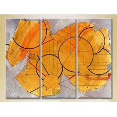 Pictură Magic Color Triptych Abstraction Yellow/Violet (2229469)