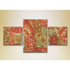 Pictură Magic Color Triptych Abstraction Red/Green (2229491)