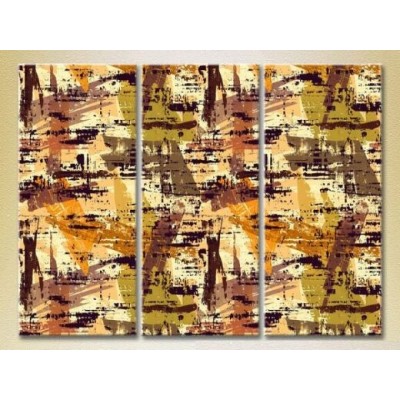 Pictură Magic Color Triptych Abstraction Yellow/Brown (2229545)