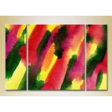 Pictură Magic Color Triptych Abstraction Yellow/Green (2229464)