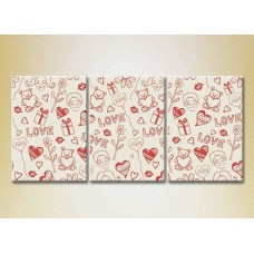 Pictură Magic Color Triptych Love (2229461)