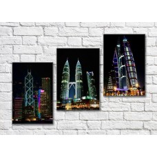 Pictură Magic Color Night towers with Colored lights (500033)