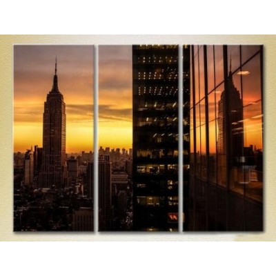 Картина Magic Color Triptych New York, skyscrapers (2658495)