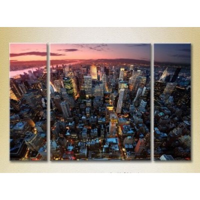 Картина Magic Color Triptych New York, top view (2658490)