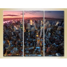 Картина Magic Color Triptych New York, top view (2658506)