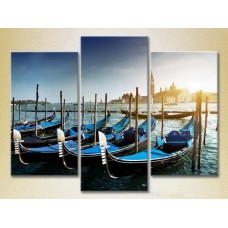 Картина Magic Color Triptych Gondola, Venice (2658438)