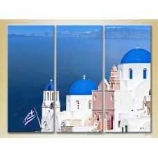 Картина Magic Color Triptych Greece, Santorini (2658440)