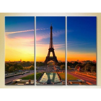 Картина Magic Color Triptych Eiffel Tower (2658426)