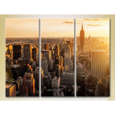 Картина Magic Color Triptych Sunrise Over Manhattan (2658428)