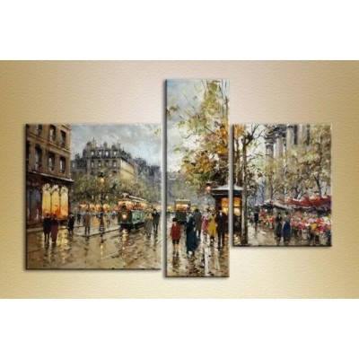 Pictură Magic Color Triptych Cities and Countries (2658693)