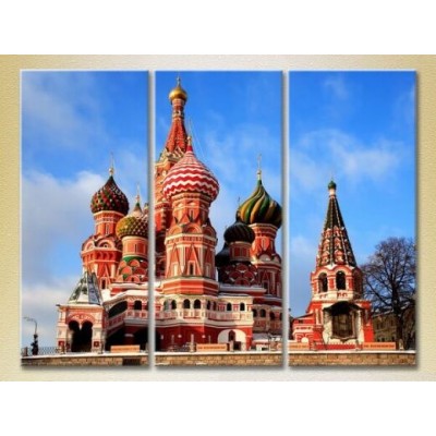 Pictură Magic Color Triptych St. Basil's Cathedral (2658540)