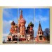 Pictură Magic Color Triptych St. Basil's Cathedral (2658540)