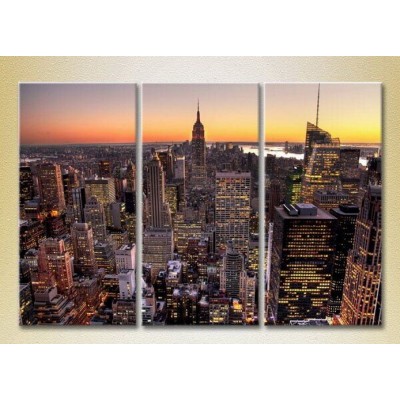 Картина Magic Color Triptych Empire State Building (2658537)