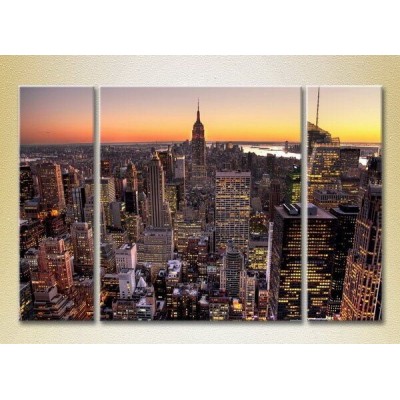 Картина Magic Color Triptych Empire State Building (2658549)