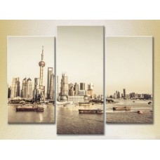 Картина Magic Color Triptych Shanghai Skyscrapers (2658526)