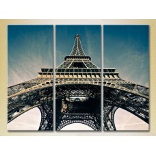 Картина Magic Color Triptych Eiffel Tower, bottom view (2658530)