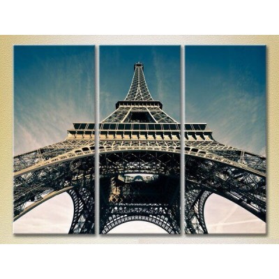 Pictură Magic Color Triptych Eiffel Tower, bottom view (2658530)