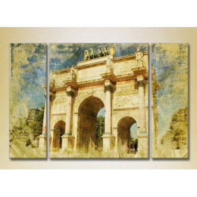 Pictură Magic Color Triptych Arc de Triomphe Carousel (2658514)