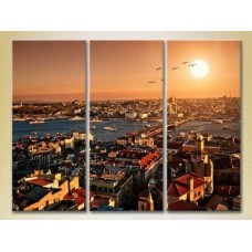 Картина Magic Color Triptych Istanbul at Sunset, Turkey (2658515)