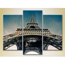 Картина Magic Color Triptych Eiffel Tower, bottom view (2658531)