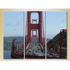 Картина Magic Color Triptych Golden Gate Bridge, traffic (2658475)