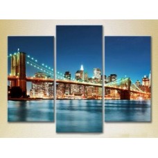 Картина Magic Color Triptych Night Brooklyn Bridge (2658482)