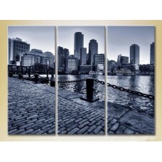 Картина Magic Color Triptych Embankment, monochrome (2658483)