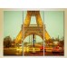 Pictură Magic Color Triptych At the Foot of the Eiffel Tower (2658518)