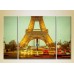 Pictură Magic Color Triptych At the Foot of the Eiffel Tower (2658517)