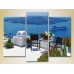 Pictură Magic Color Triptych Greece, terrace (2658488)