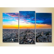 Pictură Magic Color Triptych Morning Paris (2658519)