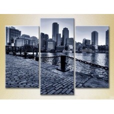 Pictură Magic Color Triptych Embankment, monochrome (2658484)