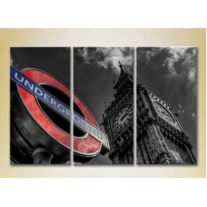 Pictură Magic Color Triptych London Underground (2658486)