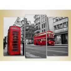 Pictură Magic Color Triptych London Double Decker (2658463)