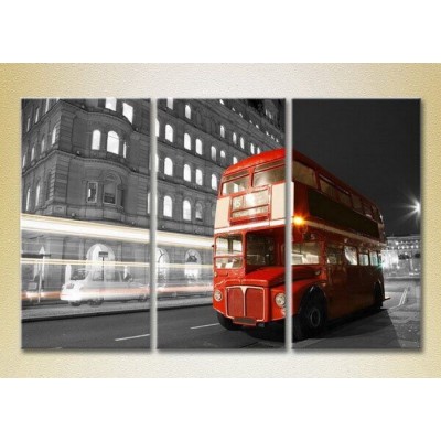 Pictură Magic Color Triptych London Double Decker (2658464)