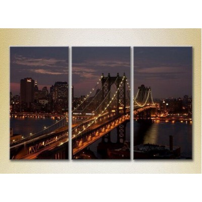 Картина Magic Color Triptych Manhattan Bridge (2658469)