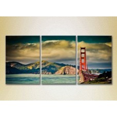 Картина Magic Color Triptych Golden Gate Bridge in perspective (2658472)