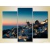 Pictură Magic Color Triptych Greece, morning in Santorini (2658449)