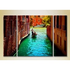 Pictură Magic Color Triptych Canal Venice (2658455)