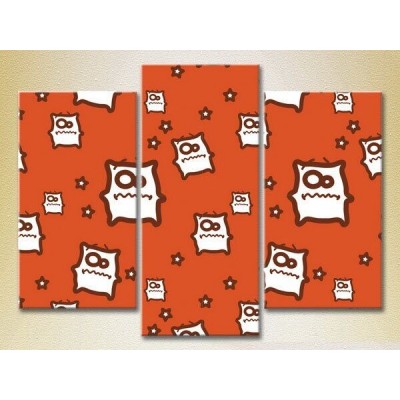 Картина Magic Color Triptych Monsters Orange (2229634)