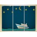 Pictură Magic Color Triptych Boat on the waves (2229631)