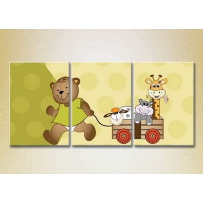 Картина Magic Color Triptych Animals in the Cart (2229626)