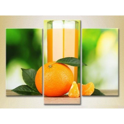 Pictură Magic Color Triptych Orange Juice (2698621)