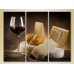 Pictură Magic Color Triptych Wine and Cheese (2698624)