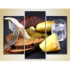 Pictură Magic Color Triptych Snack for vodka (2698633)