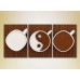 Pictură Magic Color Triptych Yin Yang Coffee and sugar (2698643)