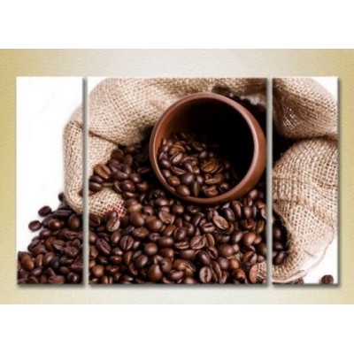 Pictură Magic Color Triptych Bag with coffee beans (2698677)