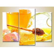 Pictură Magic Color Triptych Honey and honeycomb (2698674)